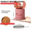 Concrete Planter Mold with Tray DIY Succulent Pots Best Mom Ever Gift Making Tools Homemade Plaster Candle Jar Silicone Mould view 3