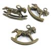 Price per 5 Pieces Antique Bronze Plated Jewelry Making Charms Findings Crafting Suppliers 473017 Rocking Horse view 1