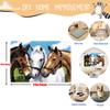 EMISTEM Latch Hook Kits for Adults - DIY Latch Hook Rug Kits, Crochet Kit for Beginners, Rug Making Kits with Printed Canvas, Gift Packaging. (Three Horses,15x21) view 4