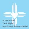Zia Heart Sun Stencil Desert Southwest New Mexico Flag Native Light DIY Signs Joanie (9 inch Tall) view 2