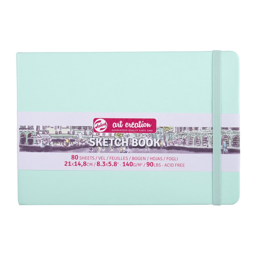 Talens Art Creation T9314-035M 452370 Talens Art Creation Sketchbook, Drawing Notebook, 8.3 x 5.9 inches (21 x 15 cm), Fresh Mint