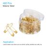MECCANIXITY Safety Pins 1 Inch Metal Sewing Pins with Box for Office Home Gold Tone 480 Count view 3