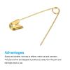 MECCANIXITY Safety Pins 1 Inch Metal Sewing Pins with Box for Office Home Gold Tone 480 Count view 4