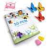 3D Printing Drawing Book, Reusable Colorful 40 Patterns Thick Paper Template with a Clear Plate, Painting Graffiti Template for 3D Pen DIY Gift view 1