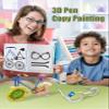 3D Printing Drawing Book, Reusable Colorful 40 Patterns Thick Paper Template with a Clear Plate, Painting Graffiti Template for 3D Pen DIY Gift view 2
