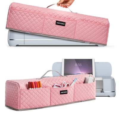 AMOIGEE Padded Dust Cover for Criicut Maker 4, Maker 3, Maker, Explore 4, Explore 3, Explore Air 2, Protective Machine Cover with Handle, Storage Pockets for Craft Accessories and Suppliers
