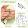 FASHEWELRY 48Pcs Stainless Steel Tree Leaf Connector Charms 12 Styles Flat Round with Clover Flower Links Charms for Jewelry Making Findings Accessory view 4