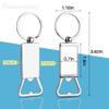 Framendino, 10 Pack Sublimation Blanks Keychains Metal Bottle Opener Transfer Key Rings view 2