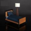 Beast Kingdom Diorama Props: Single Bed DP-002 Figure Accessory Set, Multicolor Small view 1