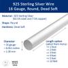 16 Gauge, Round, Dead Soft, 925 Sterling Silver Wire - 3 FT - for Jewelry Art from WIZART view 2