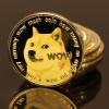 Dogecoin Coin, New Edition 24K Gold Plated Physical Dogecoin Coins Crypto Golden Commemorative Doge Coins Collector Gifts (1 PC) view 3