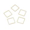 100pcs Adabele Tarnish Resistant 18K Yellow Gold Plated Square Rectangle Beading Hoop Link 20mm Open Back Bezel Frame Earring Findings for DIY Craft Jewelry Making BF73-3 view 1
