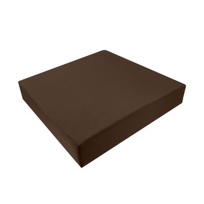 FoamRush 3" x 18" x 18" Custom Indoor/Outdoor Seat Cushion, Patio Bench Cushion, Window Seat Cushion, Chair Pad, Sofa Couch Cushion, Made in USA, High Density Foam Insert w/Canvas Brown Cover