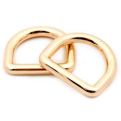 Loosco Metal D-Rings, 6PCS Non Welded Dee Ring for Bag Landyard DIY Craft Accessories (Gold,3/4")