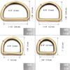 Loosco Metal D-Rings, 6PCS Non Welded Dee Ring for Bag Landyard DIY Craft Accessories (Gold,3/4") view 2