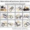 Loosco Metal D-Rings, 6PCS Non Welded Dee Ring for Bag Landyard DIY Craft Accessories (Gold,3/4") view 4