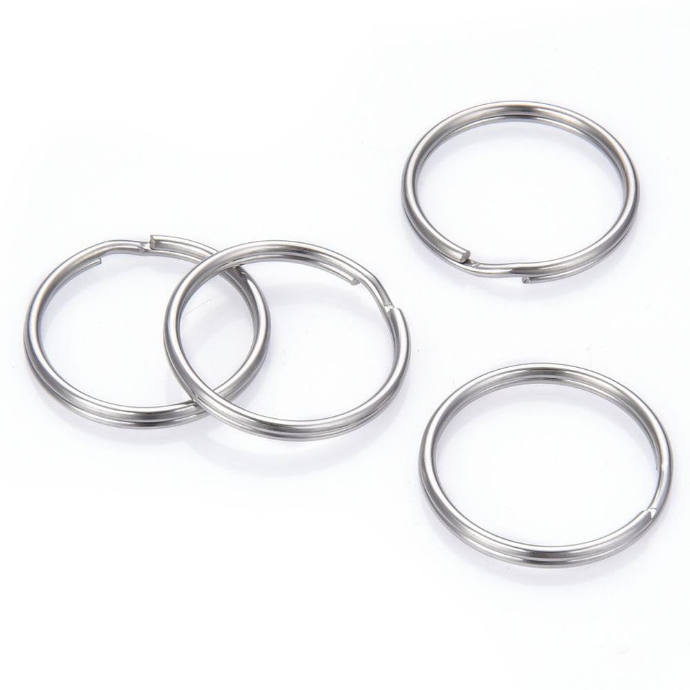 20pcs Adabele 304 Grade Surgical Stainless Steel 30mm Split Ring Heavy Duty Double Loop Jump Rings (1.8mm/13 Gauge) for Craft Jewelry Making SJF76-30