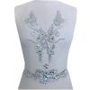 YUNSI 2PCS/Set Handmade V-Neck Dress Evening Clothing Rhinestone Accessories Wedding Dress Applique Decration(AB Colorful) view 2