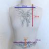 YUNSI 2PCS/Set Handmade V-Neck Dress Evening Clothing Rhinestone Accessories Wedding Dress Applique Decration(AB Colorful) view 4