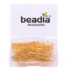 BEADIA 18K Gold Plated Flat Head Pins Non Tarnish 35mm 200pcs for Jewelry Making Findings view 4