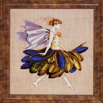Complete Cross Stitch Materials with Linen - The Feather Fairy by Mirabilia MD83