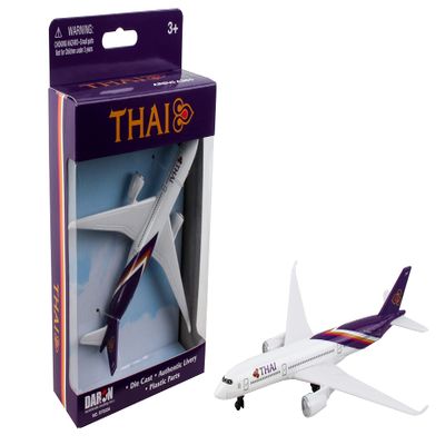 Daron Toy Airplane Thai Airways Single Plane Die-Cast Metal Model Airplane Toy with Plastic Parts & Authentic Livery for Kids Ages 3+