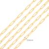 BEADIA 18K Gold Plated Oval O Chains 3.6mm 2 Meters for Jewelry Making Findings view 2