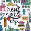 Dimensions New York and Paris Counted Cross Stitch Set, 5" x 7", 14 Cnt. White Aida view 4