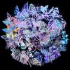 Suclain 180 Pcs Holographic Glitter Butterfly Sticker Set Waterproof Plant Decorative Flower Decal Glitter Adhesive Sticker for Scrapbooking Journal Planner Bottle Laptop(Flowers and Butterflies) view 1