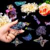 Suclain 180 Pcs Holographic Glitter Butterfly Sticker Set Waterproof Plant Decorative Flower Decal Glitter Adhesive Sticker for Scrapbooking Journal Planner Bottle Laptop(Flowers and Butterflies) view 4