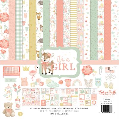 Echo Park Paper Company It's A Girl COLL 12X12 KIT