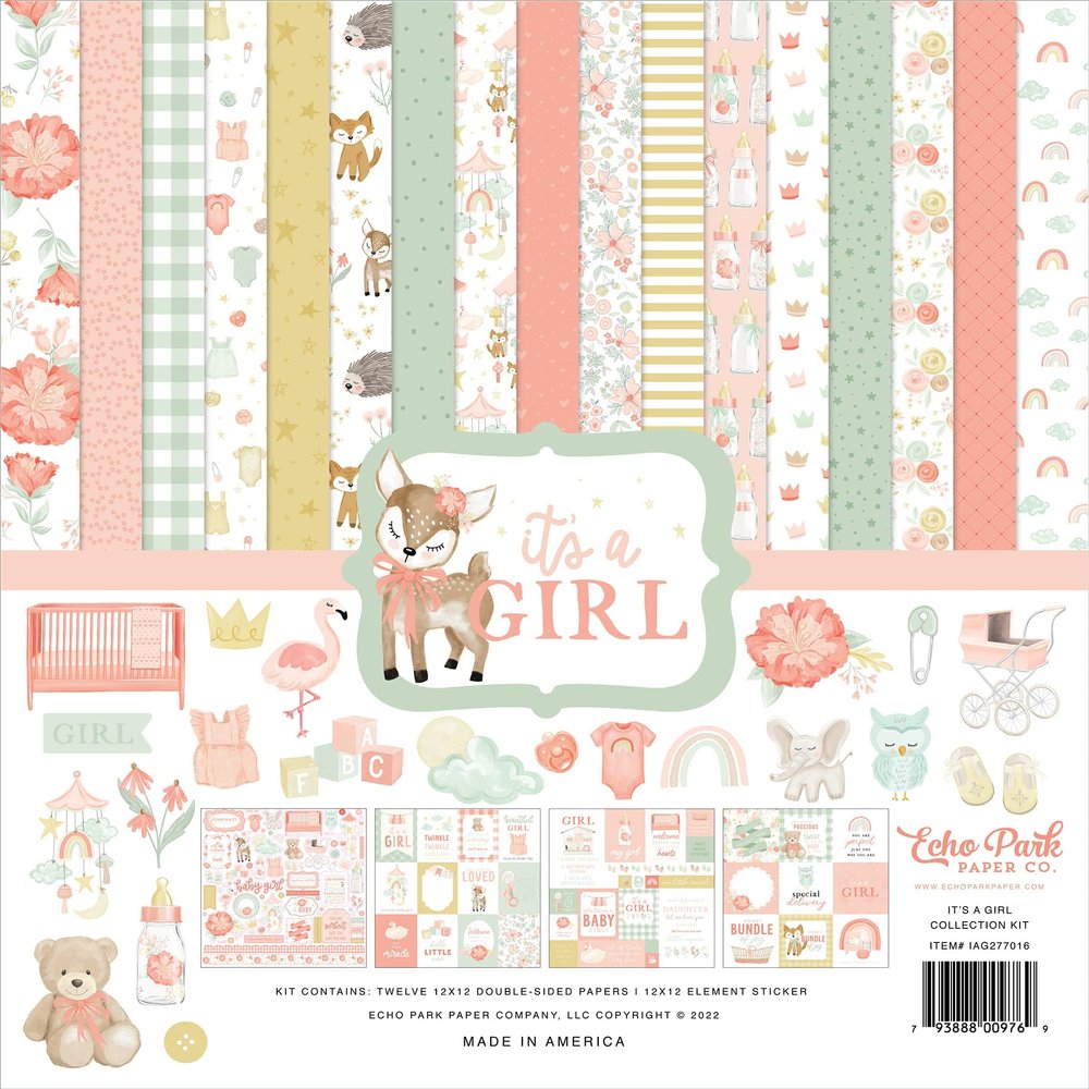 Echo Park Paper Company It's A Girl COLL 12X12 KIT