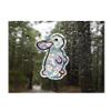 Bunny suncatcher for windows, rabbit rainbow maker decal, rainbow maker sticker, rainbow window cling, rainbow window prism suncatcher view 1