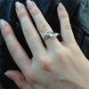 Creative Feather Angel Wings Sterling Silver Plated Cubic Zirconia Thumb Rings CZ Diamond Eternity Engagement Wedding Band Ring for Women Mother's Day Gifts HM420 (7) view 3