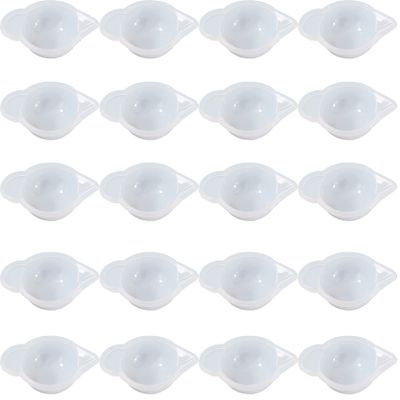 GXXMEI 20PCS Silicone Mold Cup Dispenser, Small Silicone Cups,Resin Mold Mini Measuring Cup, Color Modulation Tools for DIY Epoxy Resin Craft
