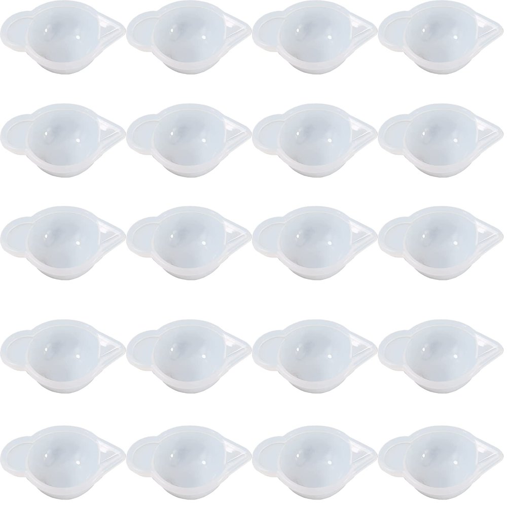 GXXMEI 20PCS Silicone Mold Cup Dispenser, Small Silicone Cups,Resin Mold Mini Measuring Cup, Color Modulation Tools for DIY Epoxy Resin Craft
