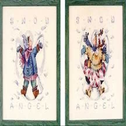 Complete Cross Stitch Materials MD31 Giggles in The Snow by Mirabilia