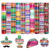 Tintnut Cinco De Mayo Mexico HTV - 10 Sheets 10X12 Inch Mexican Serape Heat Transfer Vinyl Zarape Stripes HTV Iron On Vinyl for Clothes view 1