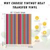 Tintnut Cinco De Mayo Mexico HTV - 10 Sheets 10X12 Inch Mexican Serape Heat Transfer Vinyl Zarape Stripes HTV Iron On Vinyl for Clothes view 3