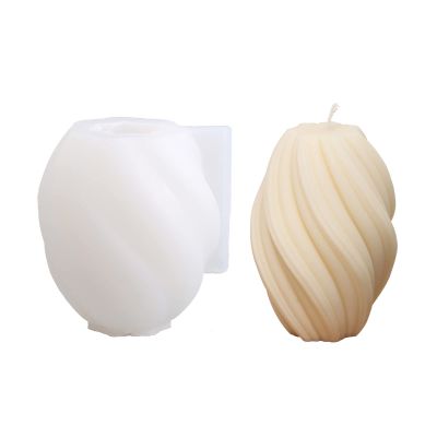 BOOWAN NICOLE Wave Candle Mold for Candle Making Spiral Shaped ould DIY Aromatherapy Candle Silicone Molds