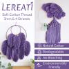 LEREATI 3mm Macrame Cord, 109 Yards Natural Cotton Cord, Macrame Macrame Rope Yarn for DIY Crafts, Wall Hangers, Plant Holders, Knitting, Wedding Decor (Deep Purple) view 4