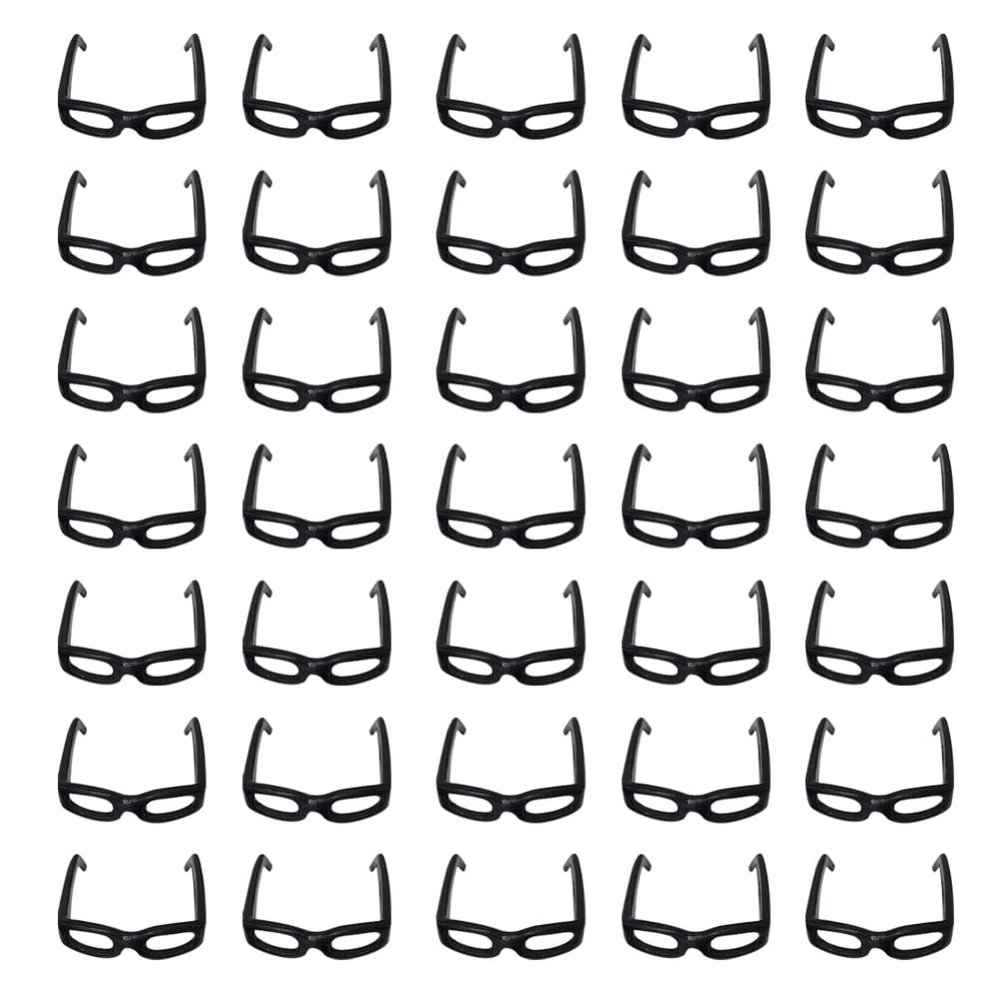 60pcs Doll Sunglasses, Doll Dress up Glasses Mini Black Eyeglasses for Costume Accessories Crafts