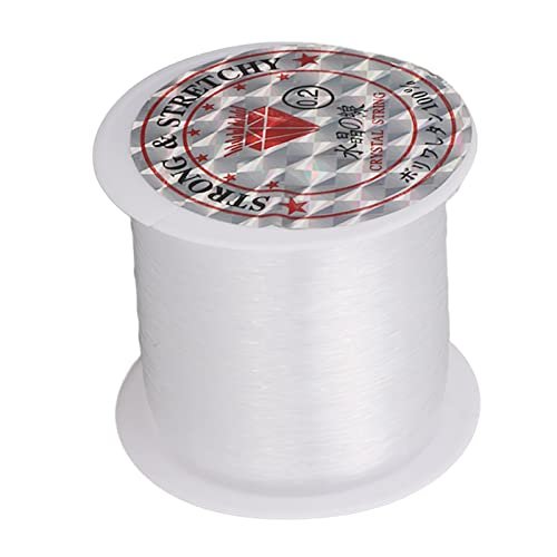 Pssopp 142 Yards Clear Nylon String, Wide Application Nylon Cord 0.2mm Crystal String Bead Cord for Craft Jewelry Making Necklace Bracelet