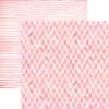 Paper House Productions Pink Watercolor Plaid/Stripes Double Sided Scrapbook Paper, 12-inch, 15-Pack view 1
