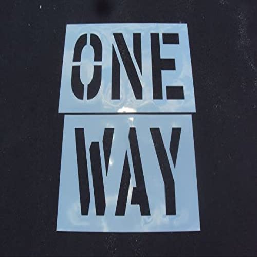 24" ONE Way Parking Lot Stencil - Actual 24" Letter Height. (Not 9" Wide) 1/16" Thick LDPE Material. (.060") by The American Striping Co. Ohio
