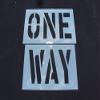 24" ONE Way Parking Lot Stencil - Actual 24" Letter Height. (Not 9" Wide) 1/16" Thick LDPE Material. (.060") by The American Striping Co. Ohio view 1