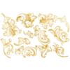 Ceramic Decal, Gold Overglaze Decal, Victorian Flourish (Yellow Gold) view 1