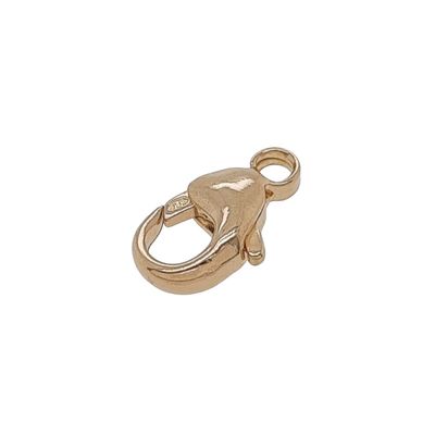 9.1MM 14K Solid Yellow Gold Teardrop Lobster Clasp with Ring by CRAFT WIRE