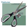 JubileeYarn Forged Titanium Fabric Shears - 8.5" Black w/Red - 10 Units view 3
