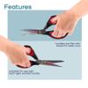 JubileeYarn Forged Titanium Fabric Shears - 8.5" Black w/Red - 10 Units view 4